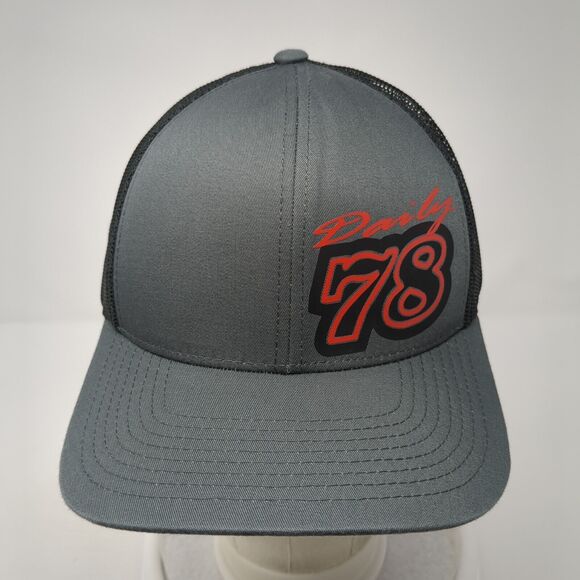 Daily 78 Snapback Trucker Hat Gray OS Adjustable Mesh Back Pacific Headwear - Picture 2 of 9